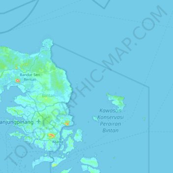 Nikoi Island topographic map, elevation, terrain