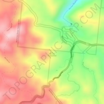 Mount Hypipamee topographic map, elevation, terrain