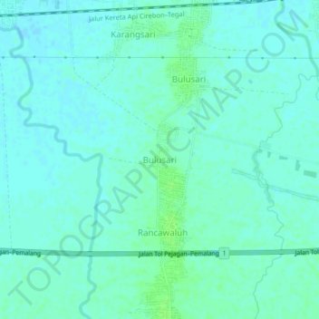 Bulusari topographic map, elevation, terrain