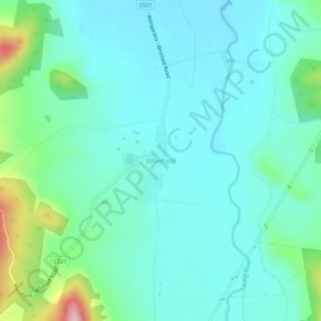 Whitfield topographic map, elevation, terrain