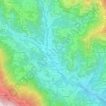 Felisa topographic map, elevation, terrain