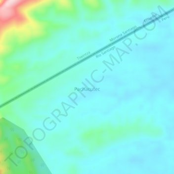 Pachacutec topographic map, elevation, terrain