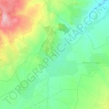 Btorram topographic map, elevation, terrain