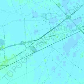 Fornace Zarattini topographic map, elevation, terrain