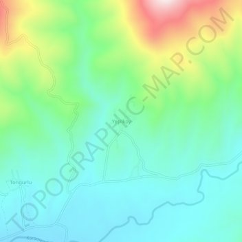 Yeşilköy topographic map, elevation, terrain
