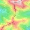 Tomanovské sedlo / Tomanowa Przełęcz topographic map, elevation, terrain