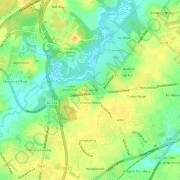 The Villa topographic map, elevation, terrain