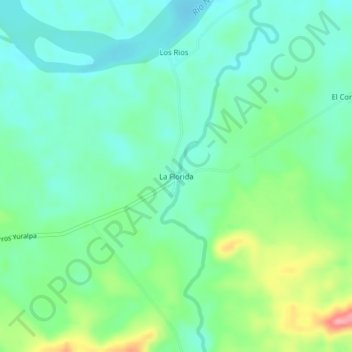 La Florida topographic map, elevation, terrain
