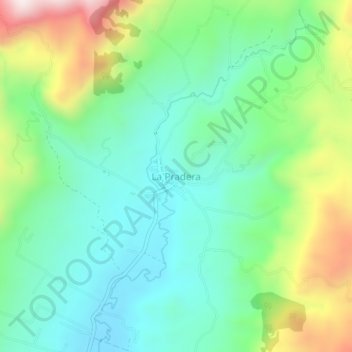 La Pradera topographic map, elevation, terrain