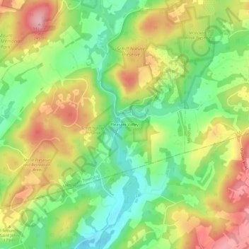 Pleasant Valley topographic map, elevation, terrain
