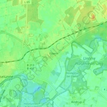 Eltern topographic map, elevation, terrain