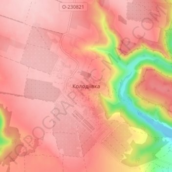 Kolodiivka topographic map, elevation, terrain