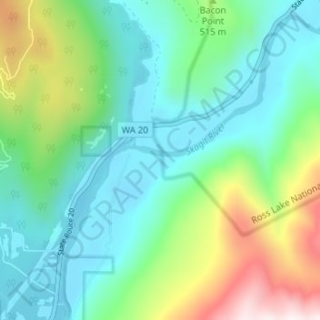 Portage topographic map, elevation, terrain