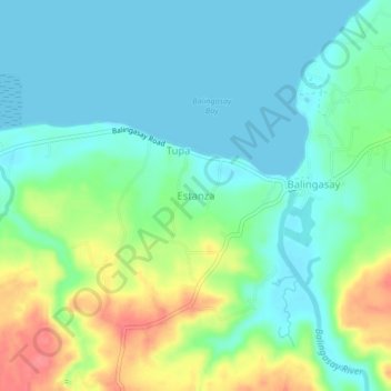 Estanza topographic map, elevation, terrain