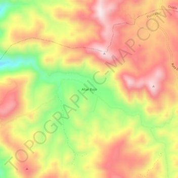 Altar Bajo topographic map, elevation, terrain