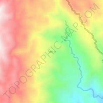 Petiro topographic map, elevation, terrain