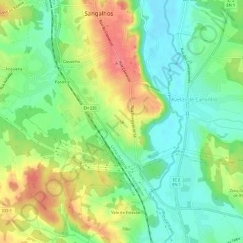 Sá topographic map, elevation, terrain