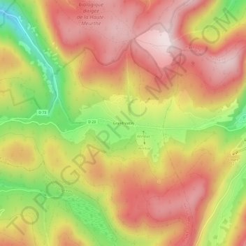 Grand Valtin topographic map, elevation, terrain