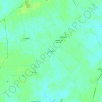 Pressailles topographic map, elevation, terrain