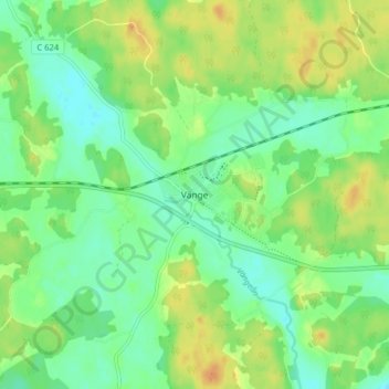 Vänge topographic map, elevation, terrain