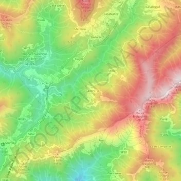 Cavorsi topographic map, elevation, terrain
