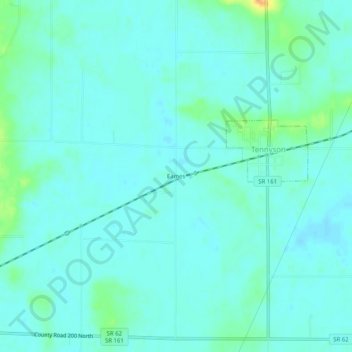 Eames topographic map, elevation, terrain