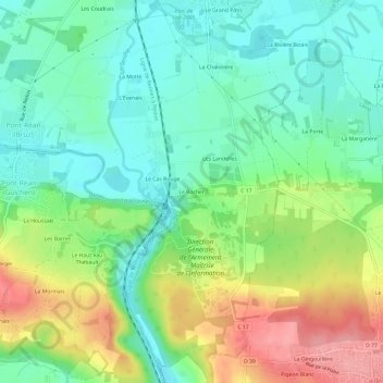 Le Rocher topographic map, elevation, terrain