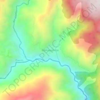 Monopamba topographic map, elevation, terrain