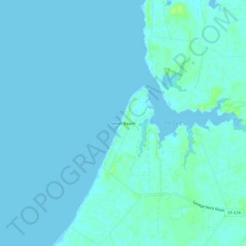 Smith Beach topographic map, elevation, terrain