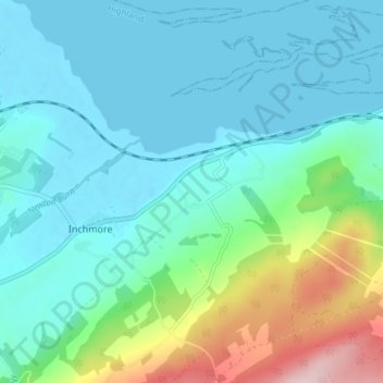 Lentran topographic map, elevation, terrain