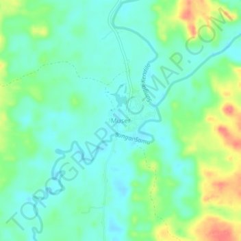 Muser topographic map, elevation, terrain