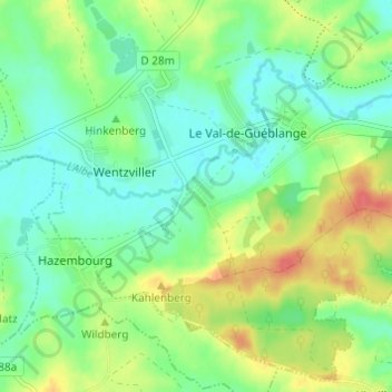 Audviller topographic map, elevation, terrain