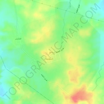 Al Talaah topographic map, elevation, terrain
