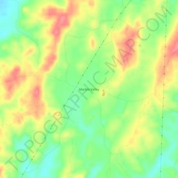 Marble Valley topographic map, elevation, terrain