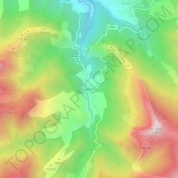 Sobrefoz topographic map, elevation, terrain