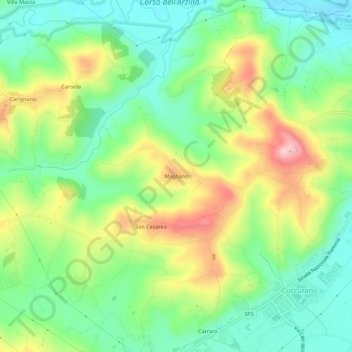 Magliano topographic map, elevation, terrain