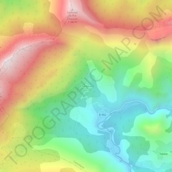 Chasteuil topographic map, elevation, terrain