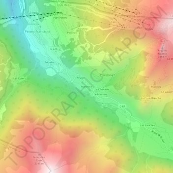 Nancroix topographic map, elevation, terrain
