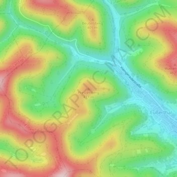 Prestenberg topographic map, elevation, terrain