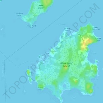 White Head topographic map, elevation, terrain