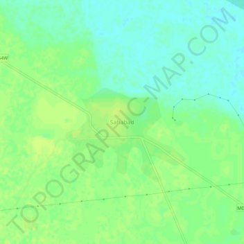 Sahabad topographic map, elevation, terrain