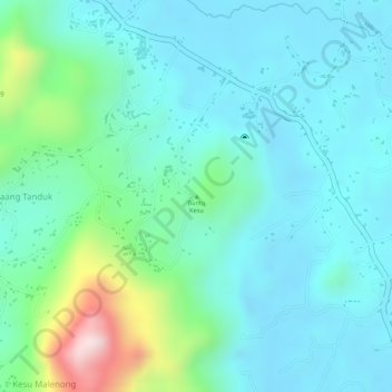 Buntu Kesu topographic map, elevation, terrain