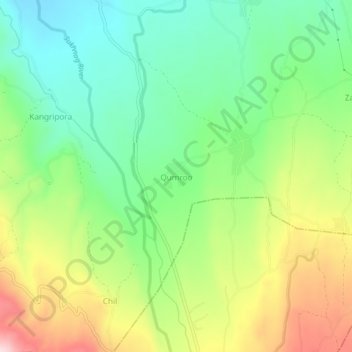 Qumroo topographic map, elevation, terrain