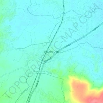 Phước Dân topographic map, elevation, terrain
