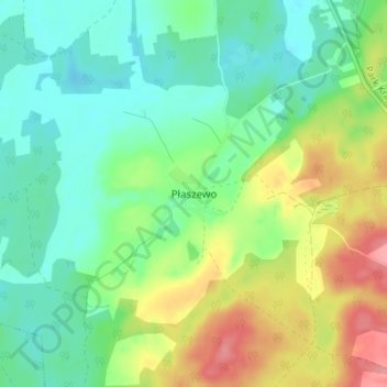 Płaszewo topographic map, elevation, terrain