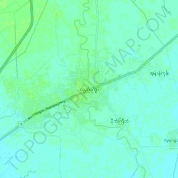 Hlegu topographic map, elevation, terrain