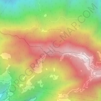 Topo Las Trincheras topographic map, elevation, terrain