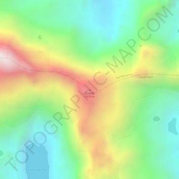 Nevado Cochas topographic map, elevation, terrain