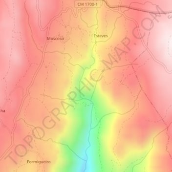 Nariz do Mundo topographic map, elevation, terrain