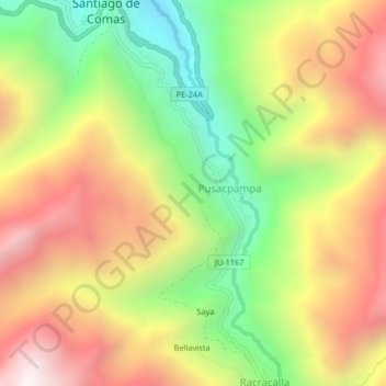 Chachan topographic map, elevation, terrain